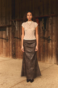RODEO LONG SKIRT BROWN