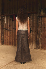 RODEO LONG SKIRT BROWN