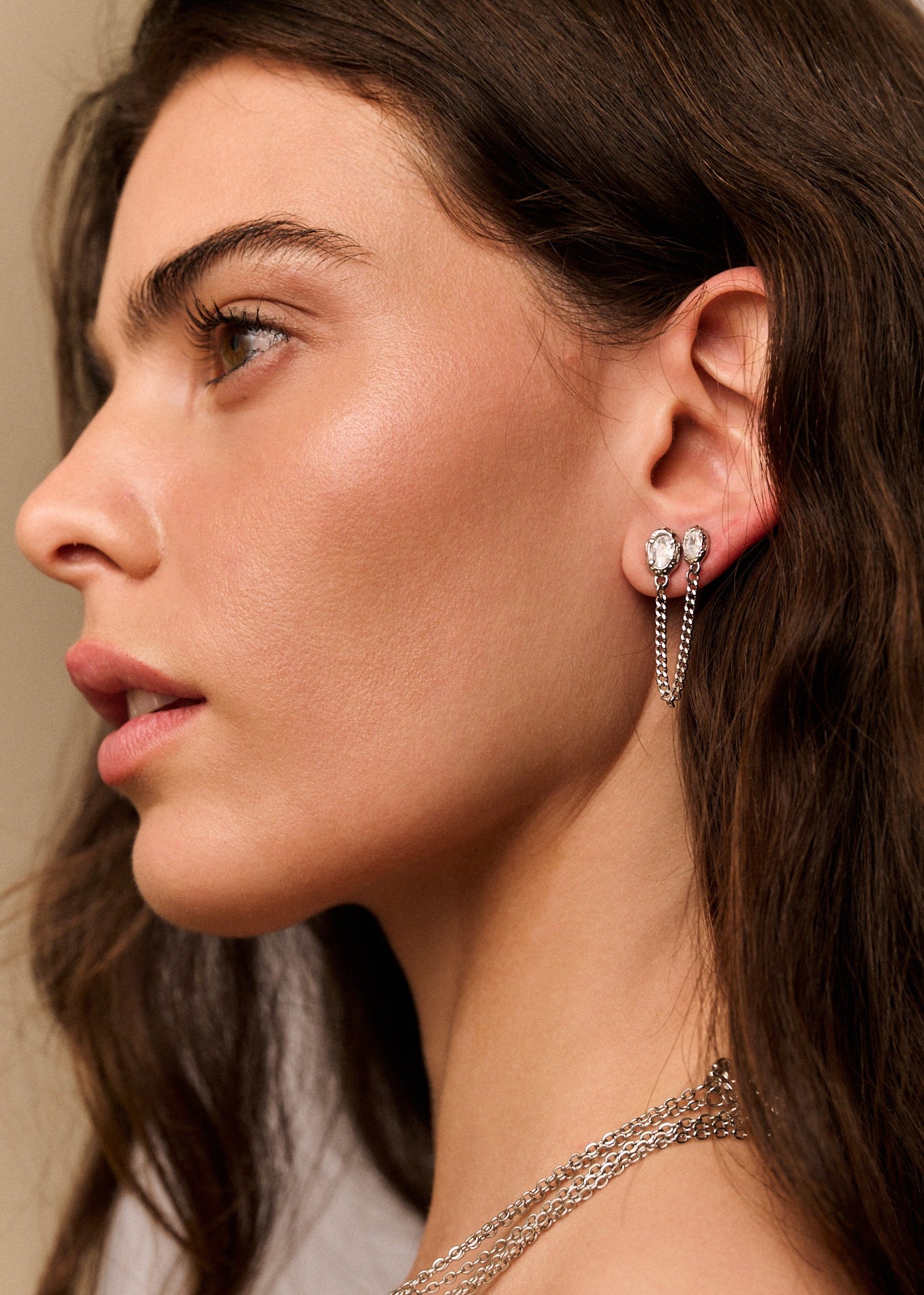 LA CORRIENTE EARRING PLATA