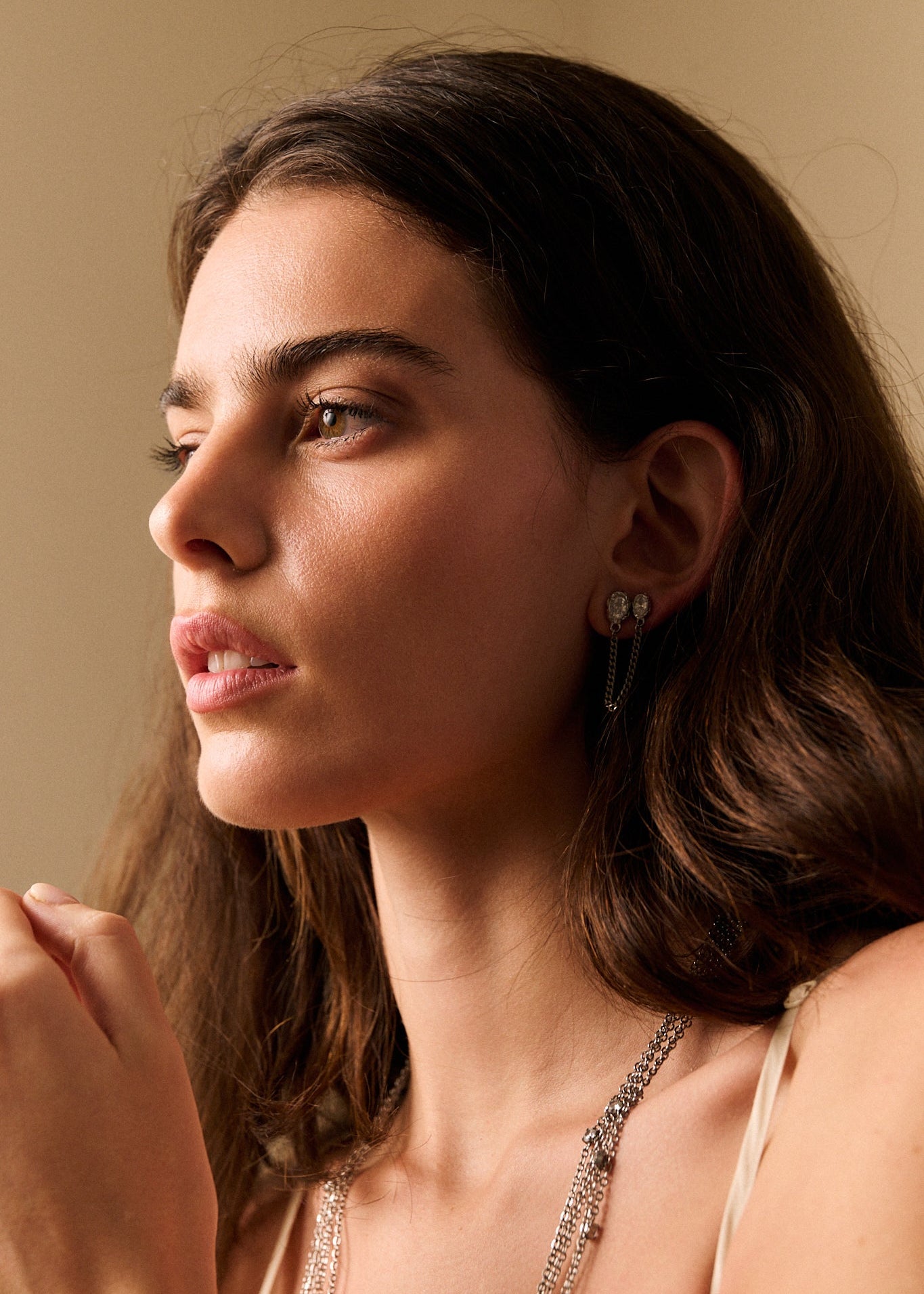 LA CORRIENTE EARRING PLATA