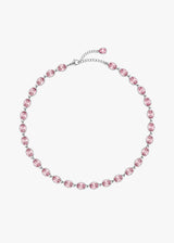 BRAT PINK NECKLACE IN SILVER