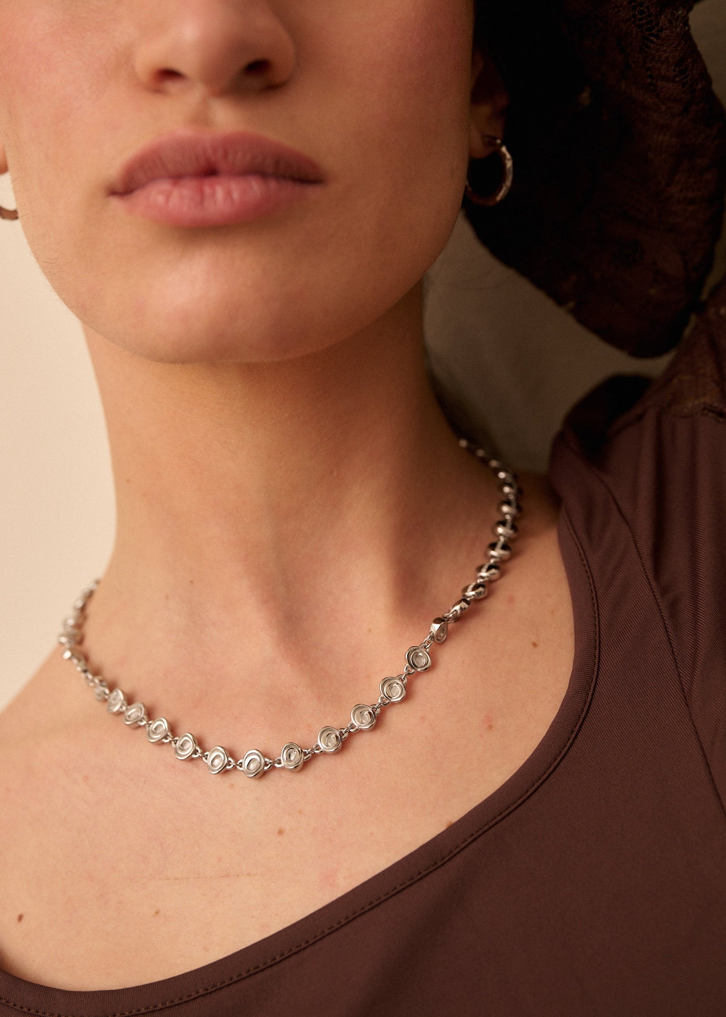 TORTELLINI NECKLACE PLATA