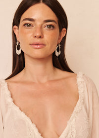 GARDENIA EARRINGS PLATA