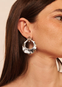 GARDENIA EARRINGS PLATA